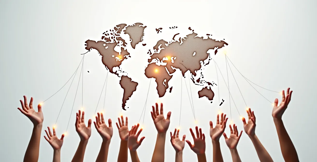 Visualisierung eines global verteilten Teams bei der asynchronen Zusammenarbeit