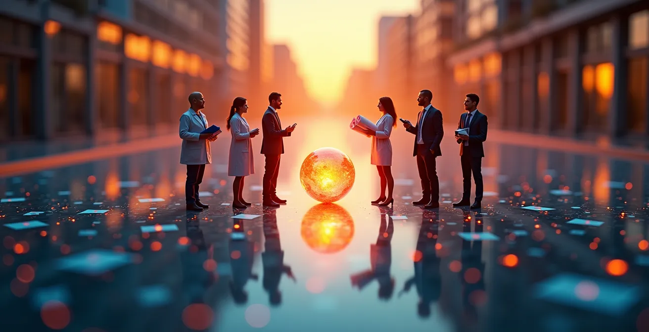 Schematische Darstellung der interdisziplinären Zusammenarbeit im Hitzeaktionsplan