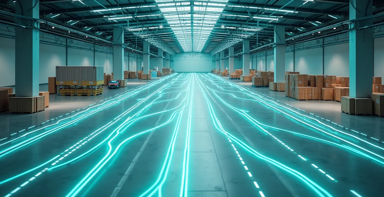 Visualisierung eines KI-gesteuerten Rücknahme-Ökosystems mit dynamischer Routenoptimierung